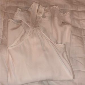 Lululemon White Openback tank